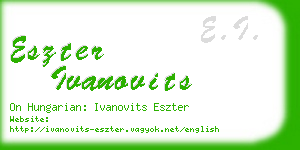 eszter ivanovits business card